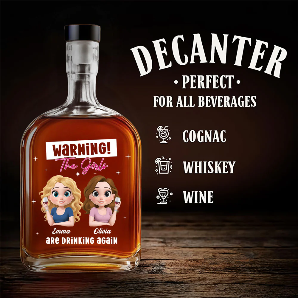 Drinking Alert - Personalized Custom Spirits Decanter - Image 5