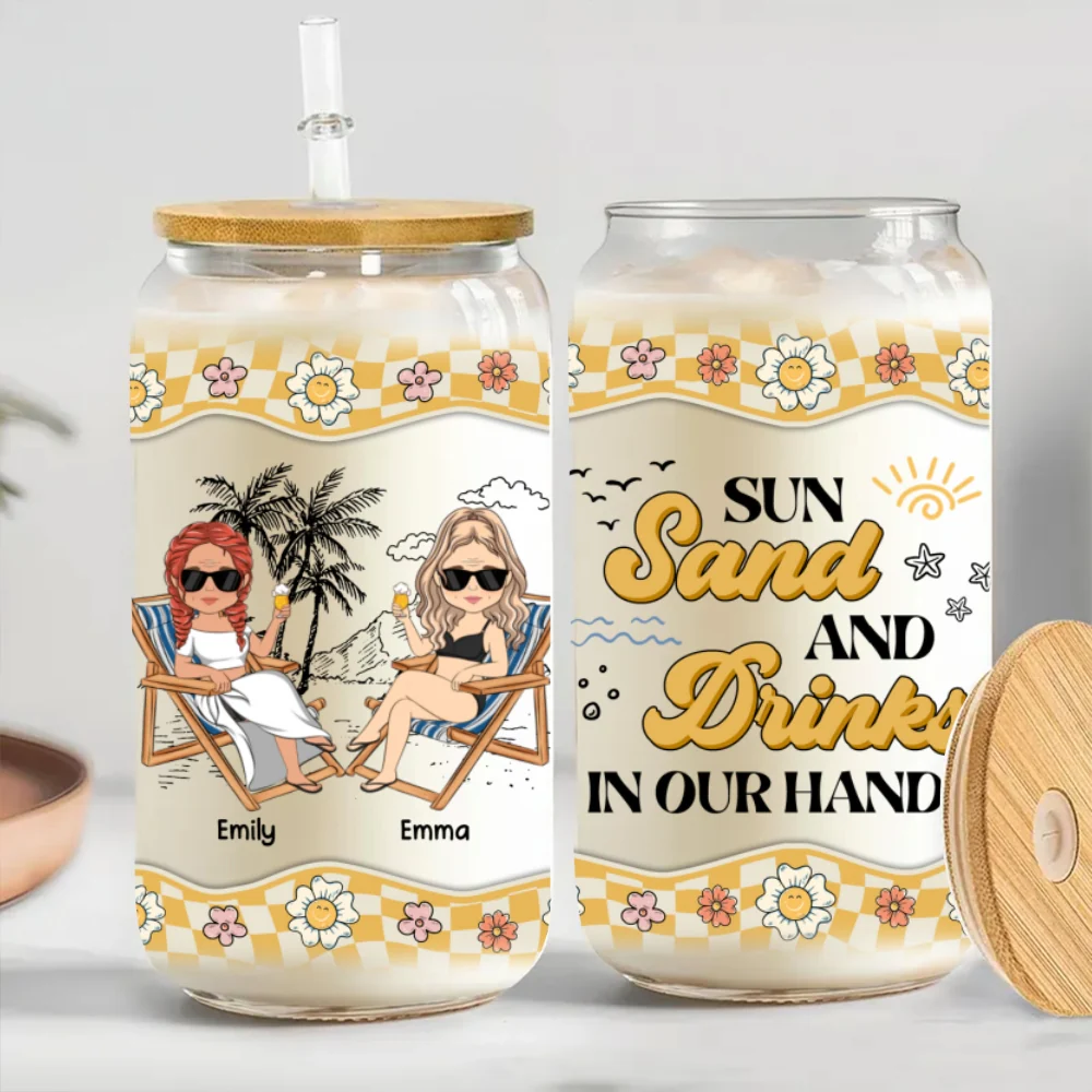 Drinks In Our Hands - Personalized Custom Glass Can - Image 6