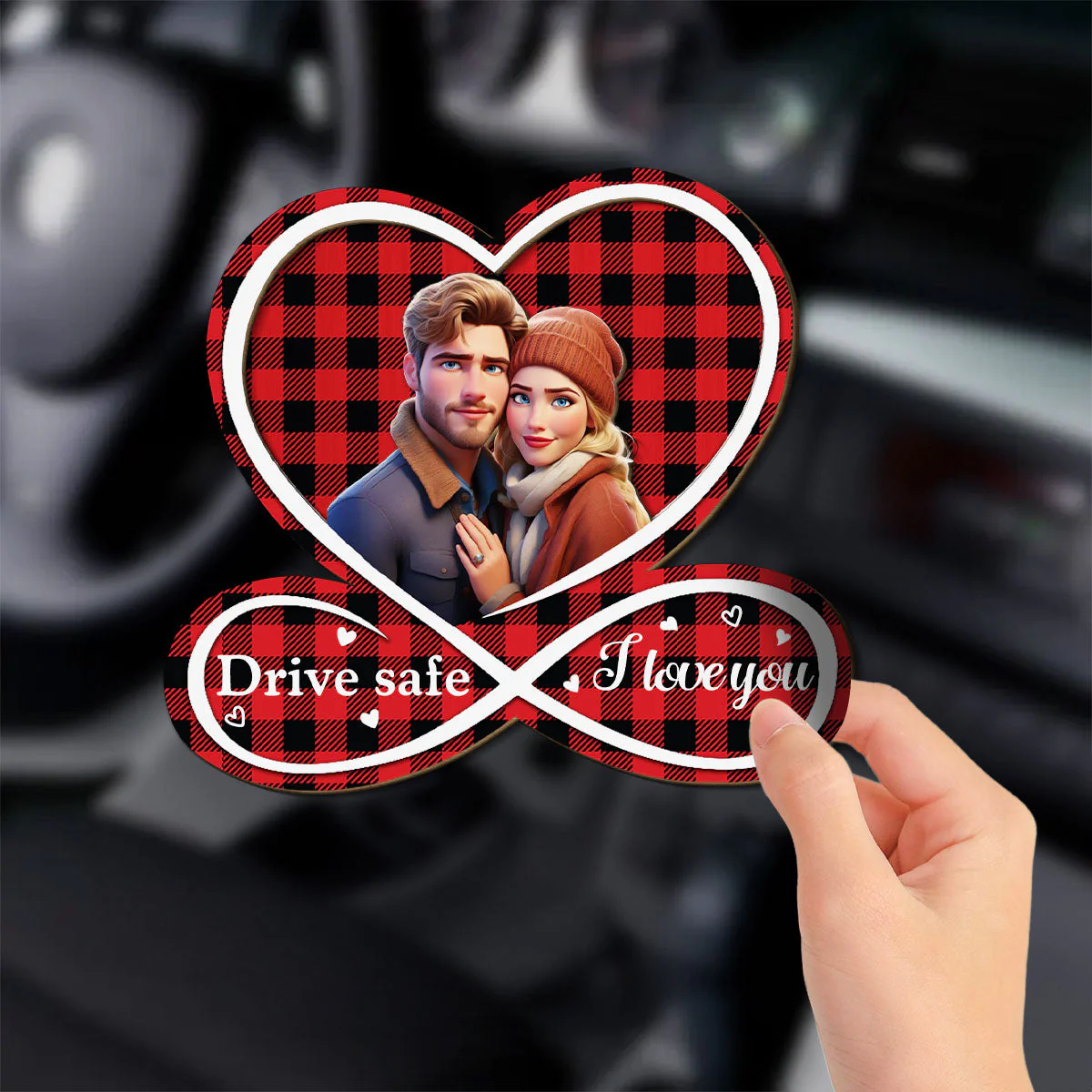 Drive Safe Cartoon - Personalized Custom Car Visor Clip - Image 5