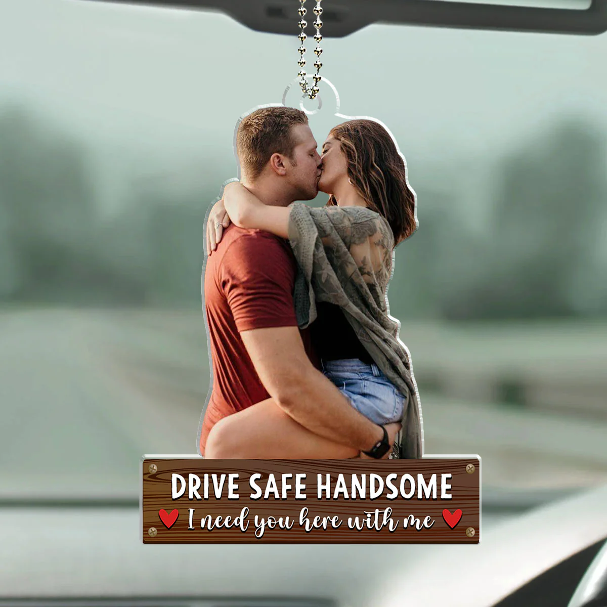 Drive Safe Handsome - Personalized Custom Car Ornament - Image 4