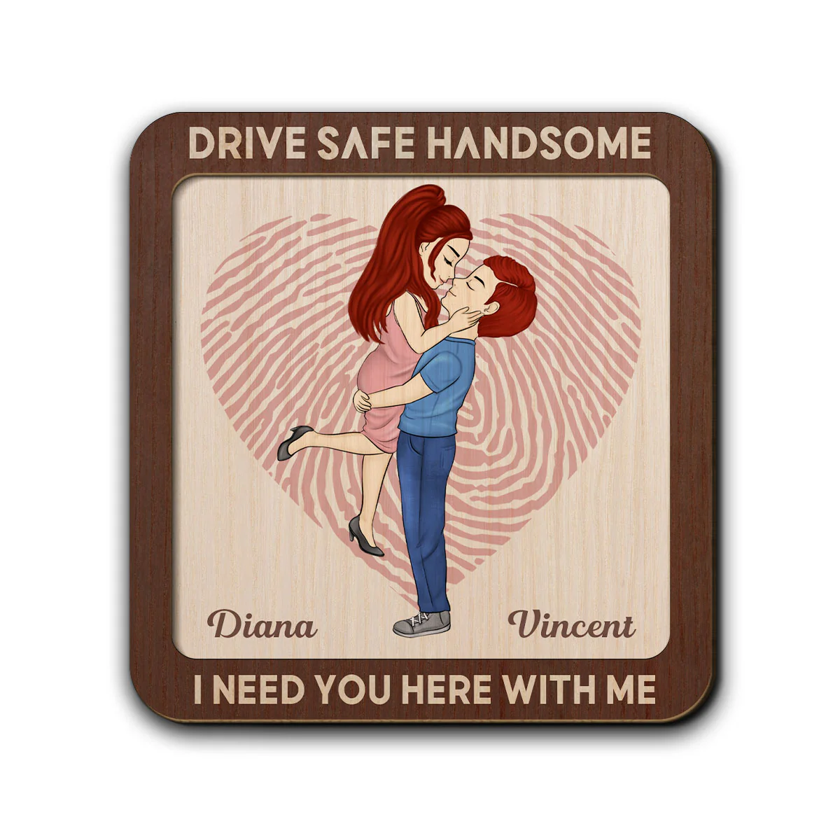 Drive Safe Handsome - Personalized Custom Car Visor Clip - Image 2