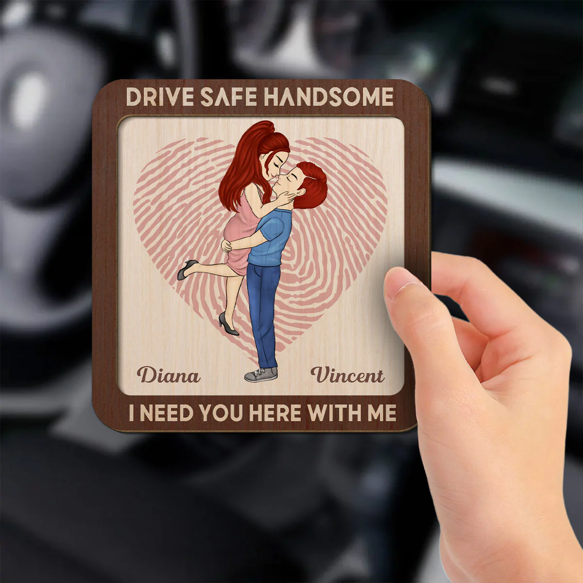 Drive Safe Handsome - Personalized Custom Car Visor Clip - Image 4