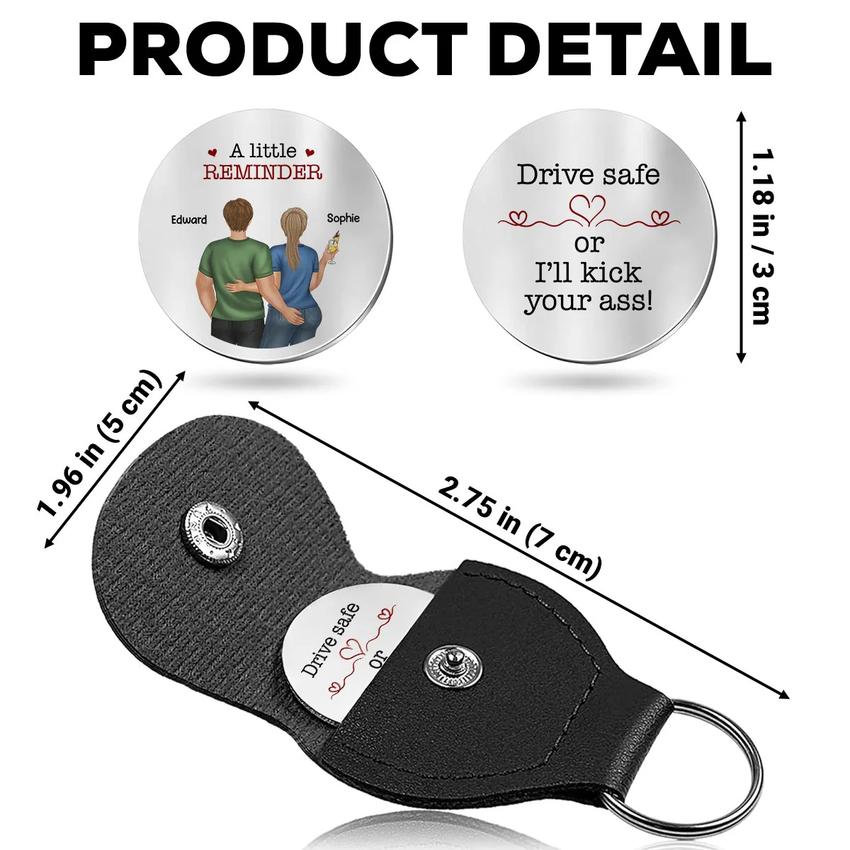 Drive Safe Handsome - Personalized Custom Pocket Hug - Image 5