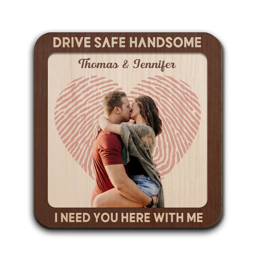 Drive Safe Handsome Photo - Personalized Custom Car Visor Clip - Image 2