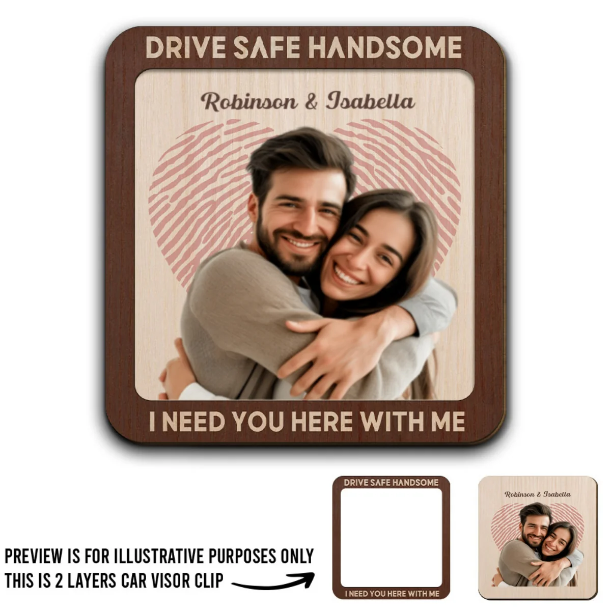 Drive Safe Handsome Photo - Personalized Custom Car Visor Clip - Image 6