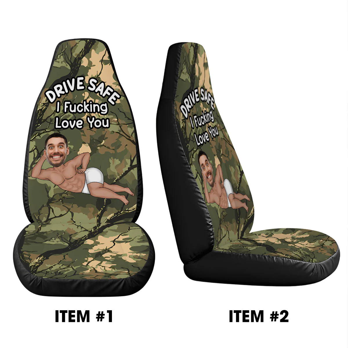 Drive Safe I Love You - Personalized Custom Car Seat Cover - Image 5