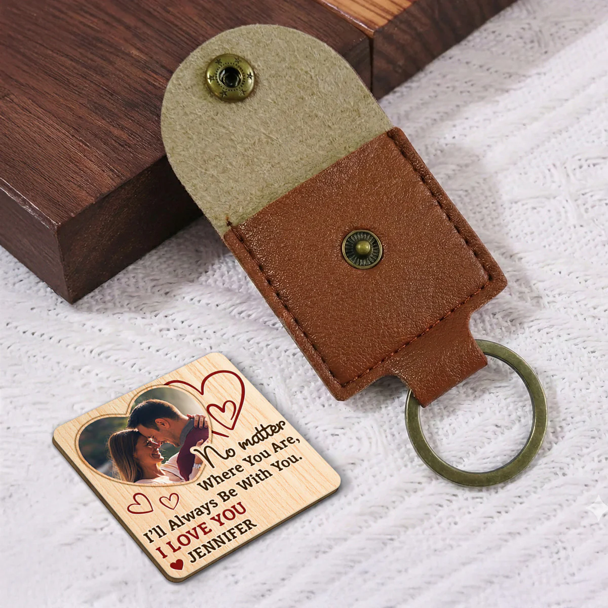 Drive Safe Man - Personalized Custom Wooden Pocket Hug - Image 2
