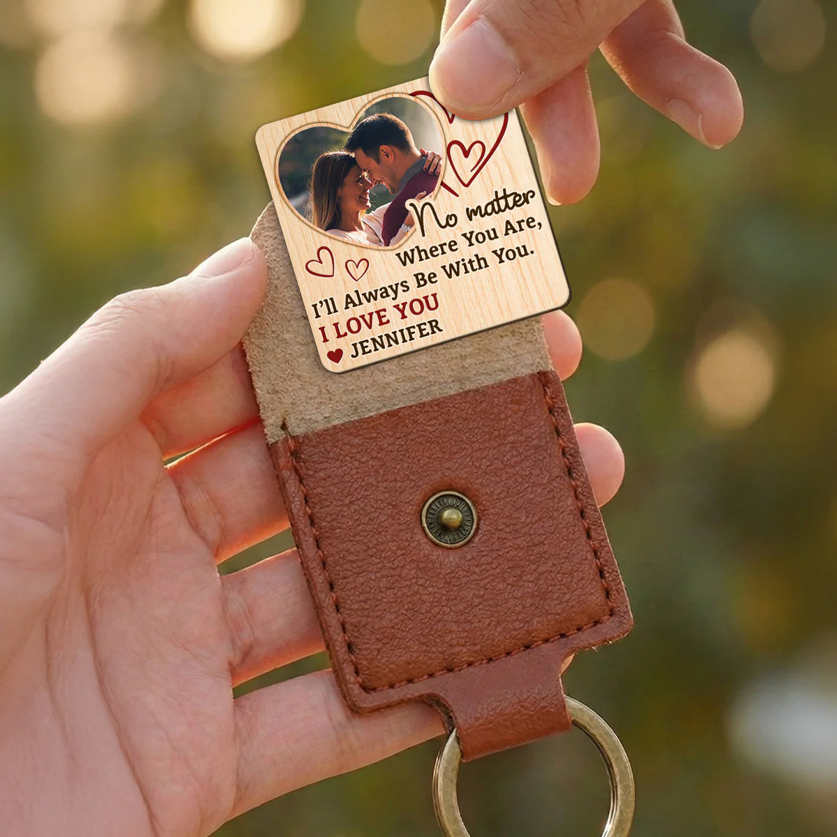 Drive Safe Man - Personalized Custom Wooden Pocket Hug - Image 3
