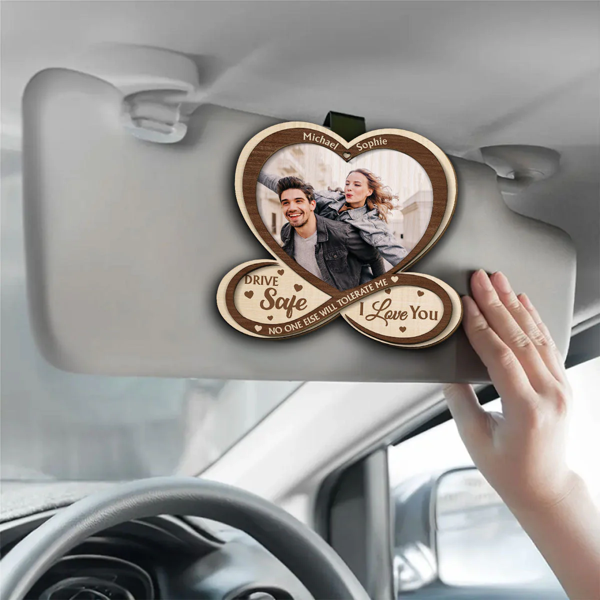 Drive Safe No One Else Will Tolerate Me - Personalized Custom Car Visor Clip - Image 2