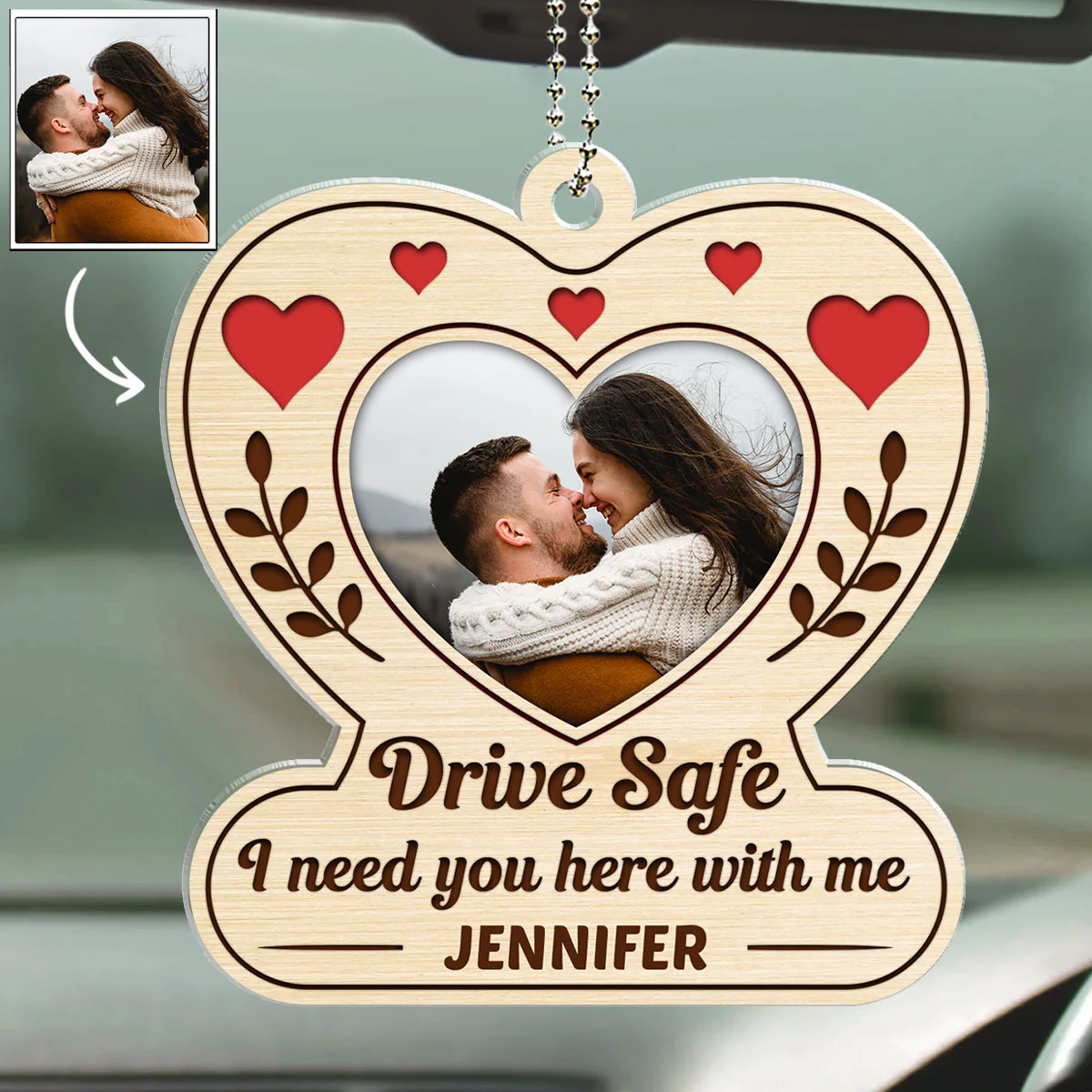 Drive Safe Reminder - Personalized Custom Car Ornament