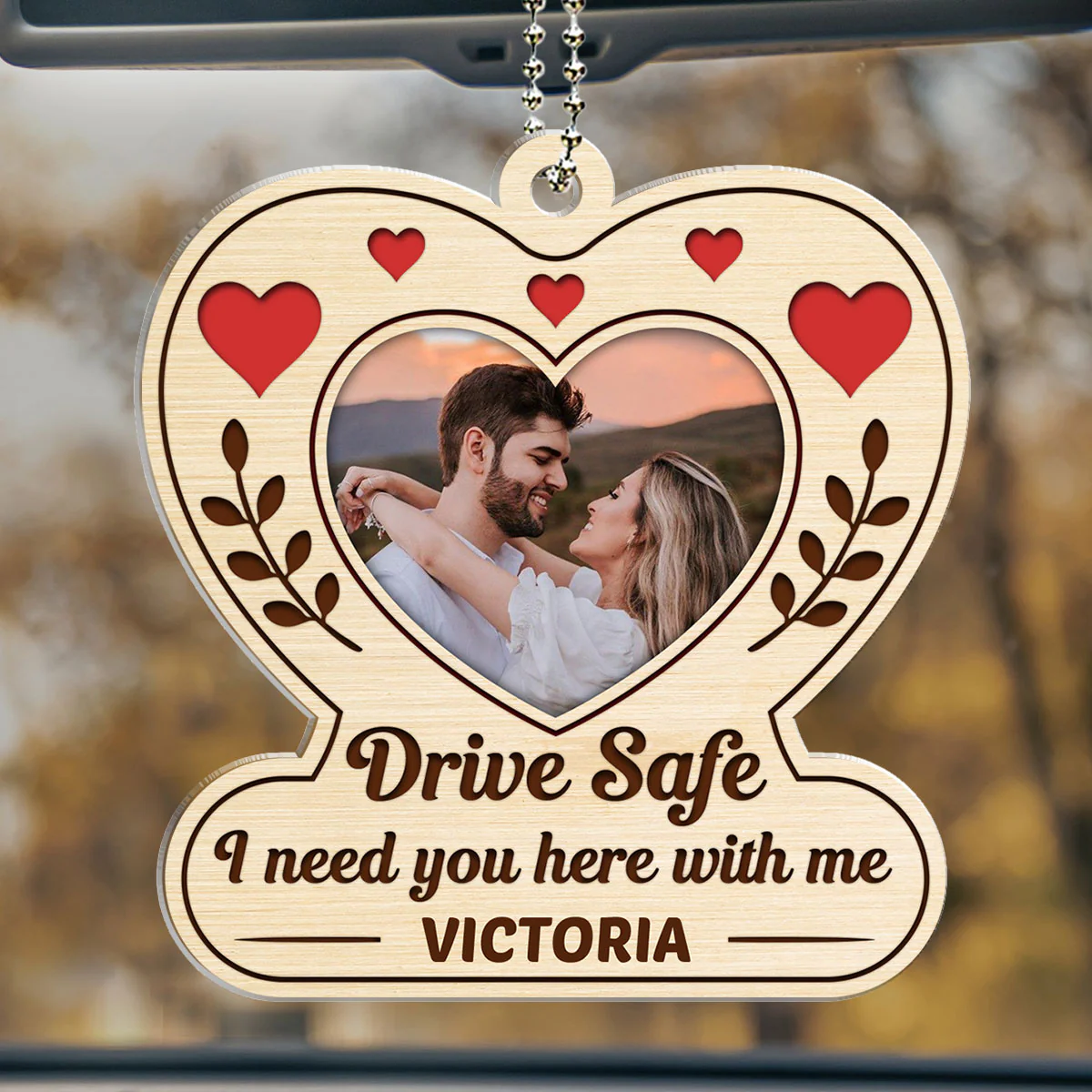 Drive Safe Reminder - Personalized Custom Car Ornament - Image 2
