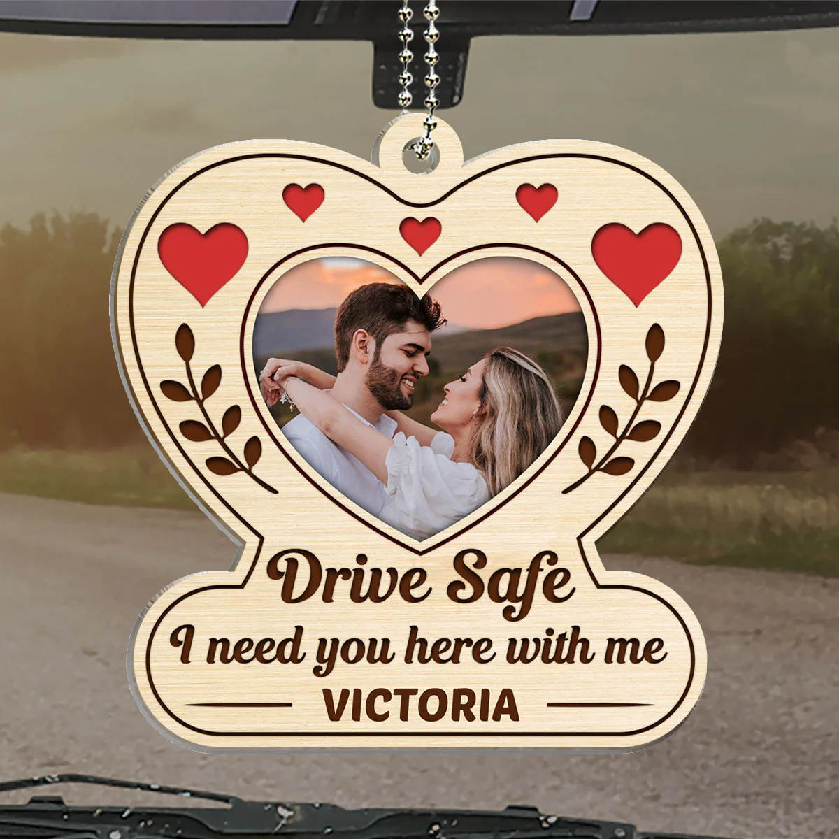 Drive Safe Reminder - Personalized Custom Car Ornament - Image 3