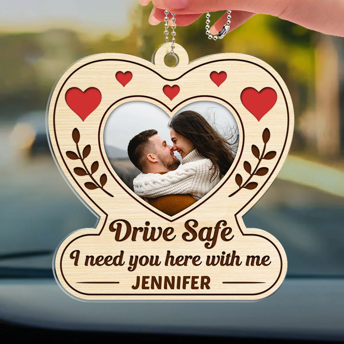 Drive Safe Reminder - Personalized Custom Car Ornament - Image 4