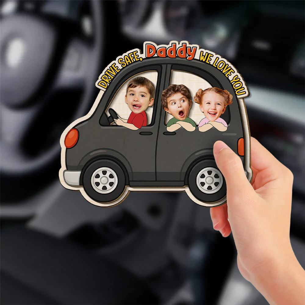 Drive Safe We Love You Daddy - Personalized Custom Car Visor Clip - Image 2