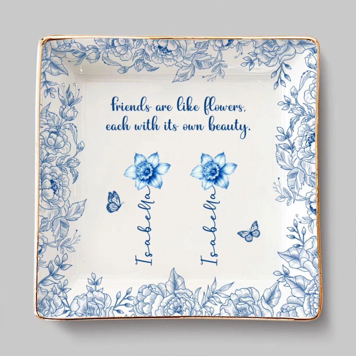 Each Friend Has Special Beauty - Personalized Custom Jewelry Dish - Image 6