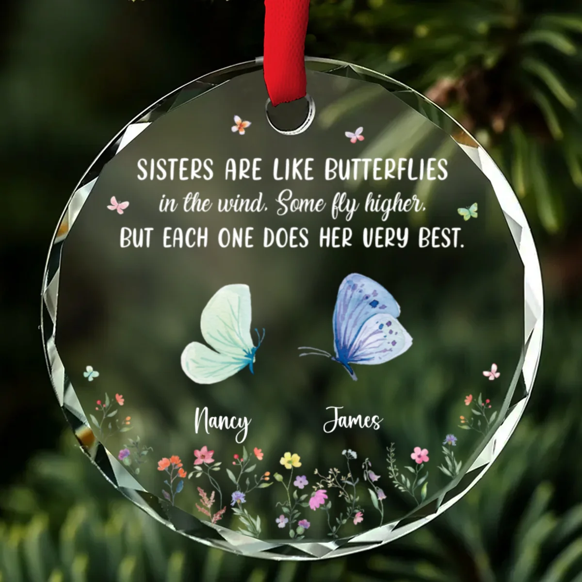 Each One Special Each Beautiful -  Personalized Custom Glass Ornament - Image 6