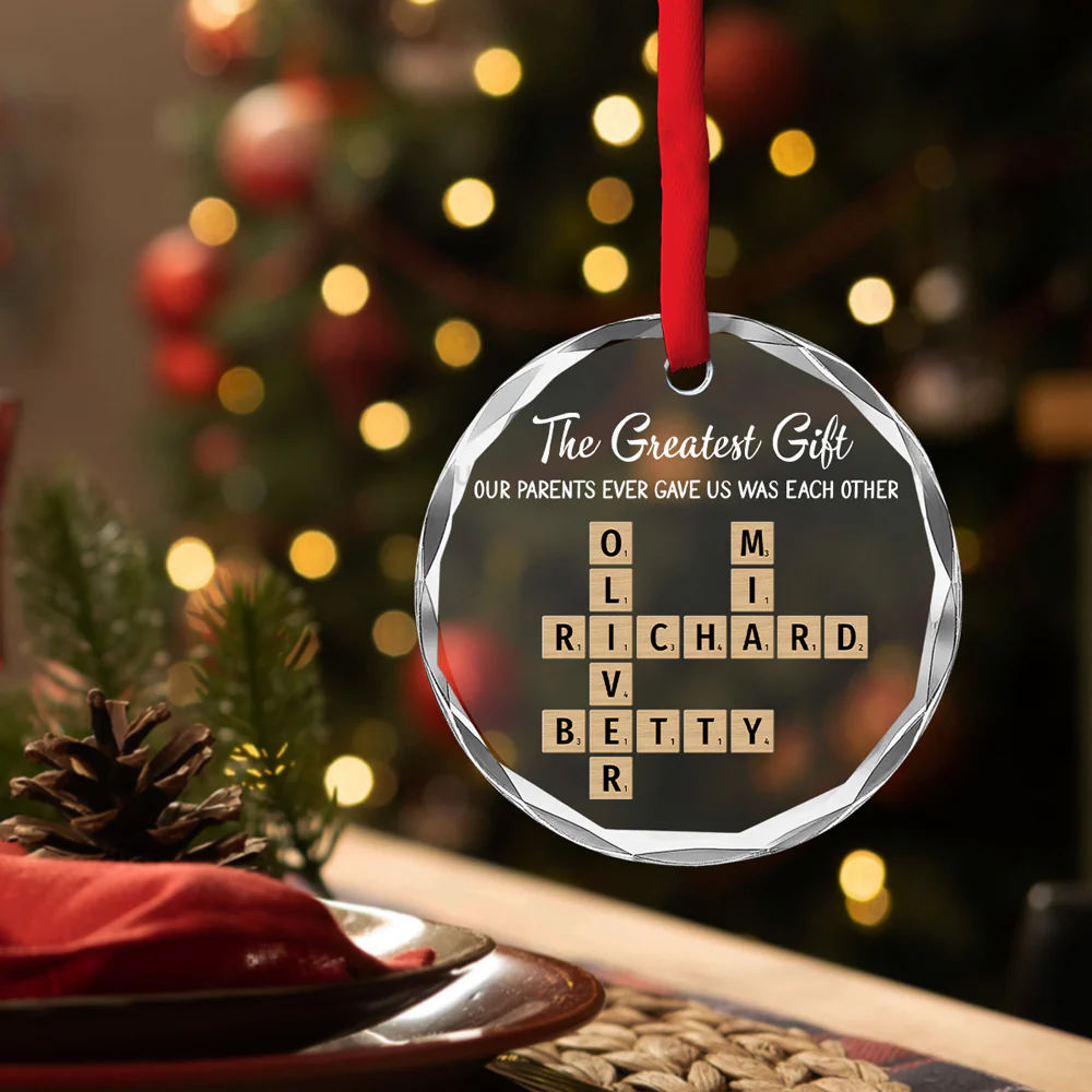 Each Other - Personalized Custom Glass Ornament - Image 3