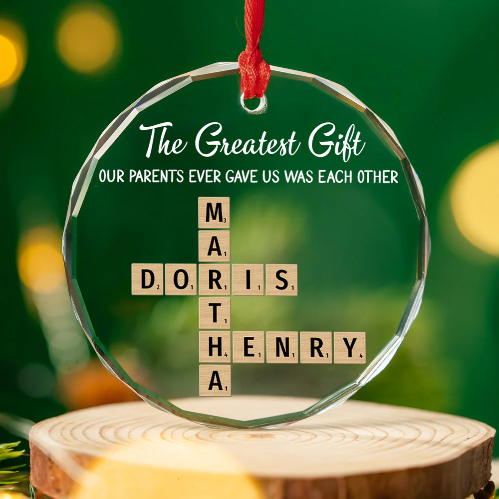 Each Other - Personalized Custom Glass Ornament - Image 4