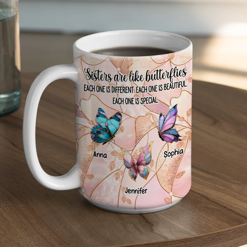 Each Sister Is Special - Personalized Custom Coffee Mug - Image 4