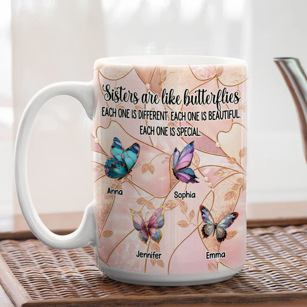 Each Sister Is Special - Personalized Custom Coffee Mug - Image 5
