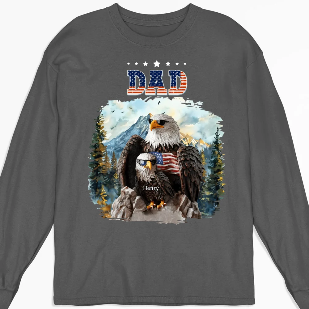 Eagle Papa - Personalized Custom Shirt - Image 11