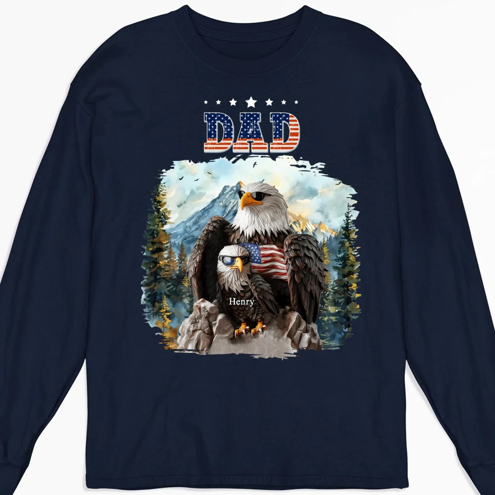 Eagle Papa - Personalized Custom Shirt - Image 12