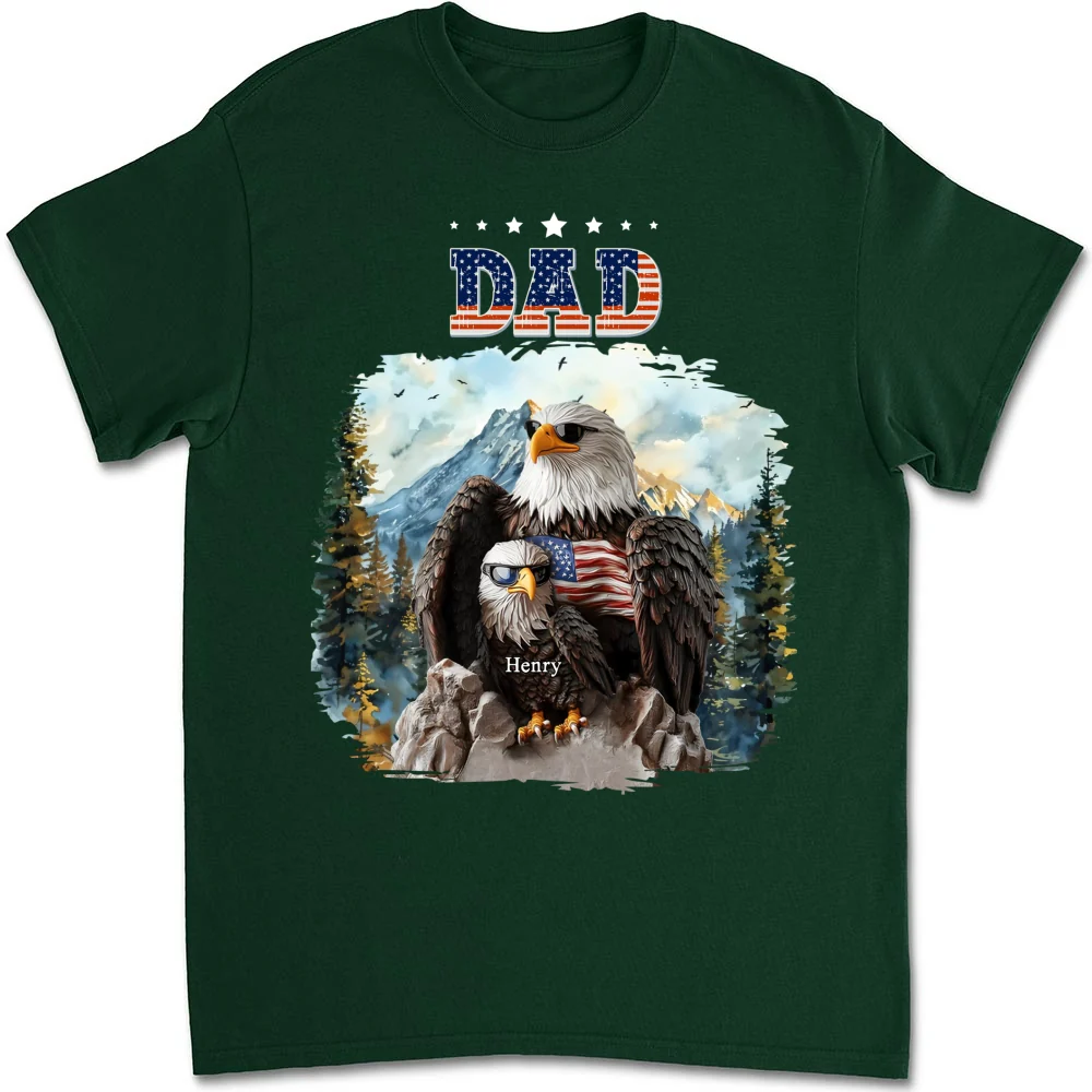 Eagle Papa - Personalized Custom Shirt - Image 8