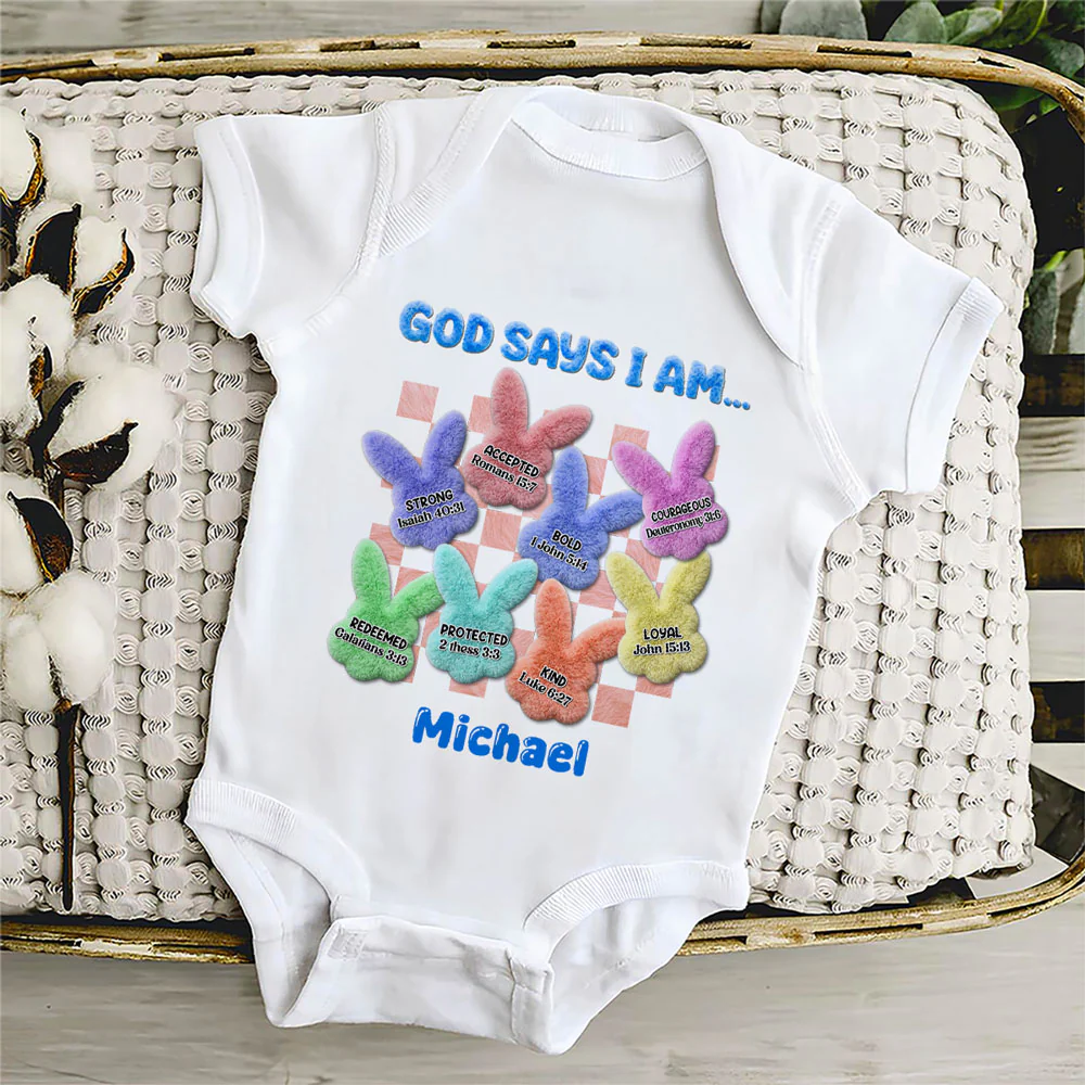 Easter Bible - Personalized Custom Baby Onesie - Image 4