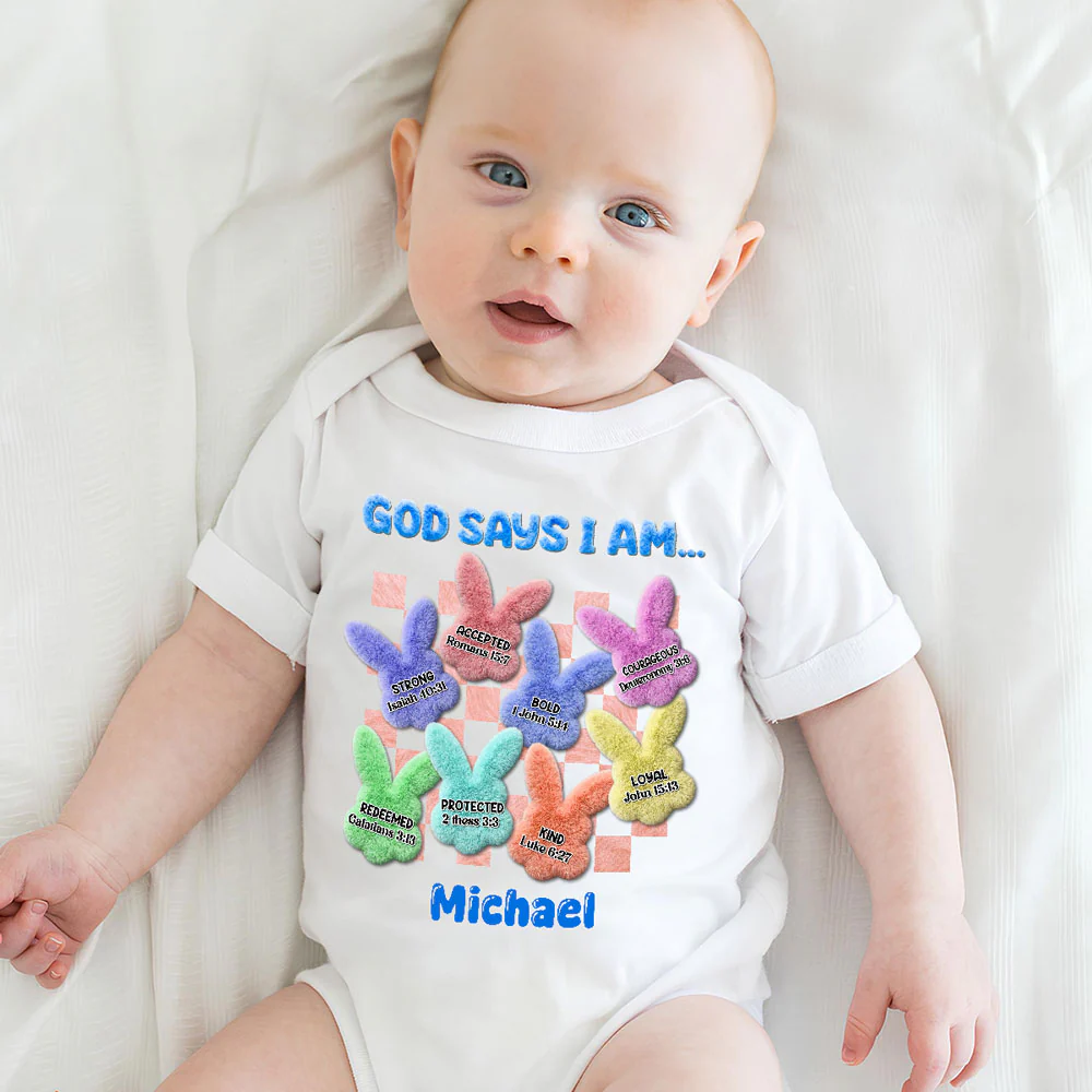 Easter Bible - Personalized Custom Baby Onesie - Image 5