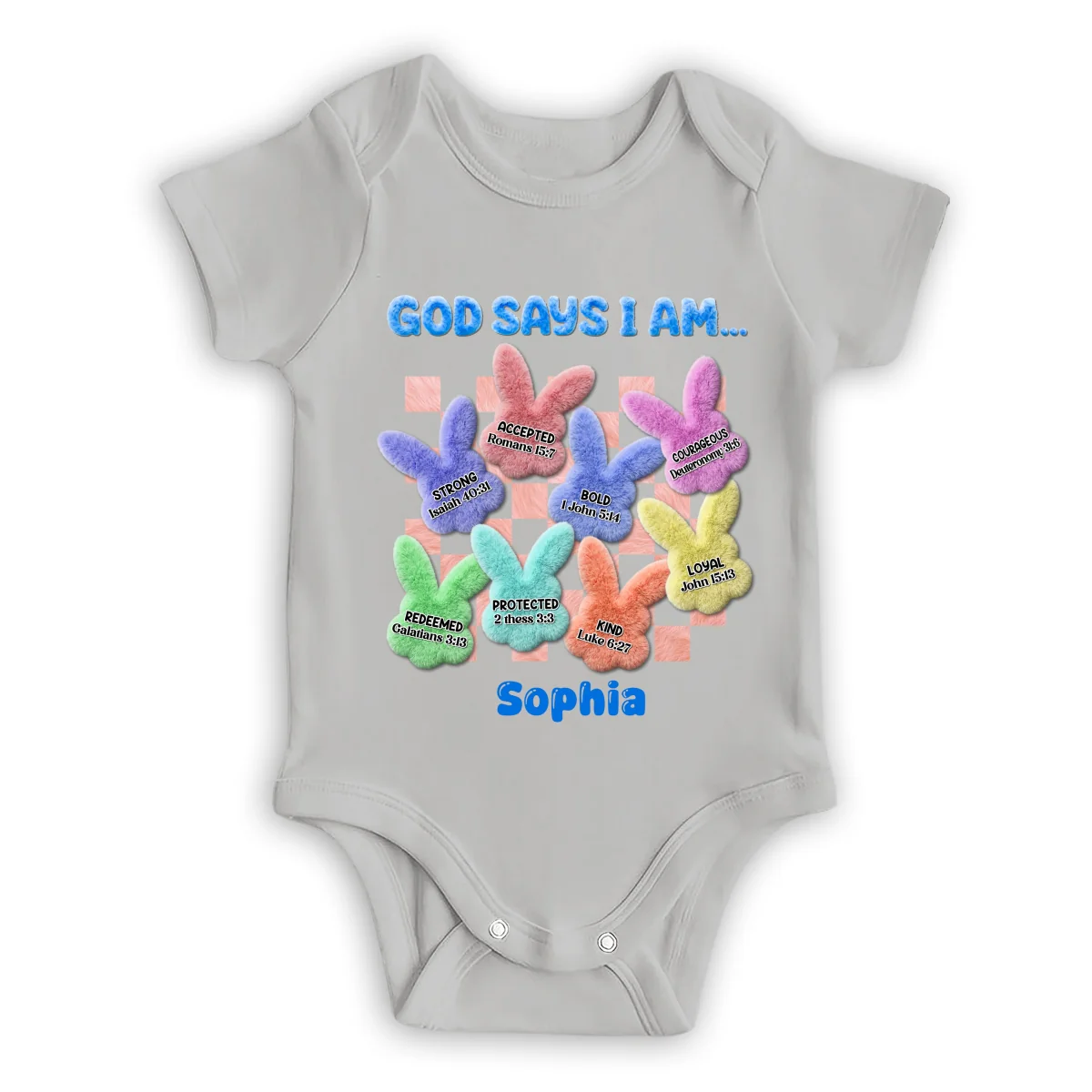 Easter Bible - Personalized Custom Baby Onesie - Image 7
