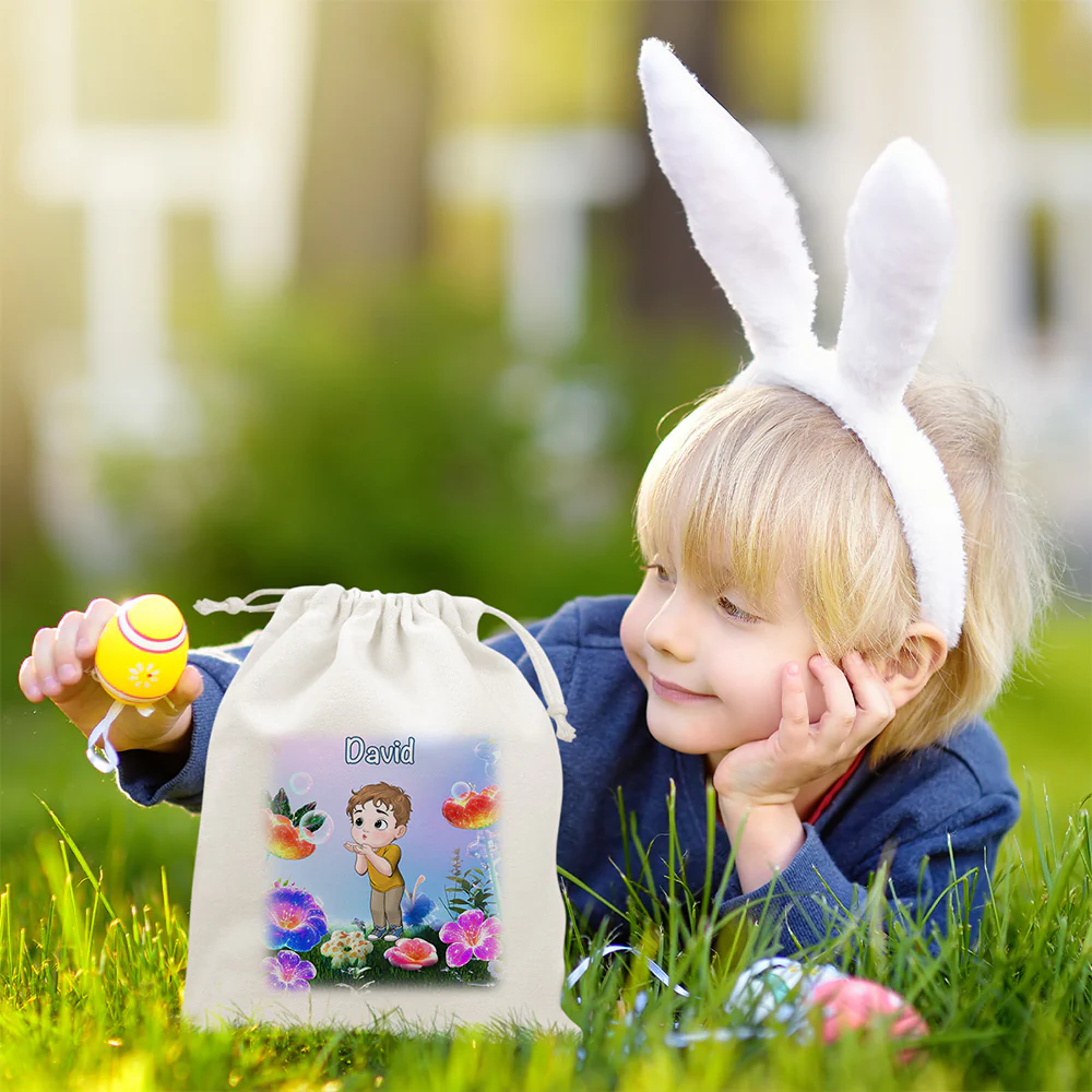 Easter Blooms Of Joy - Personalized Custom Favor Bag - Image 3