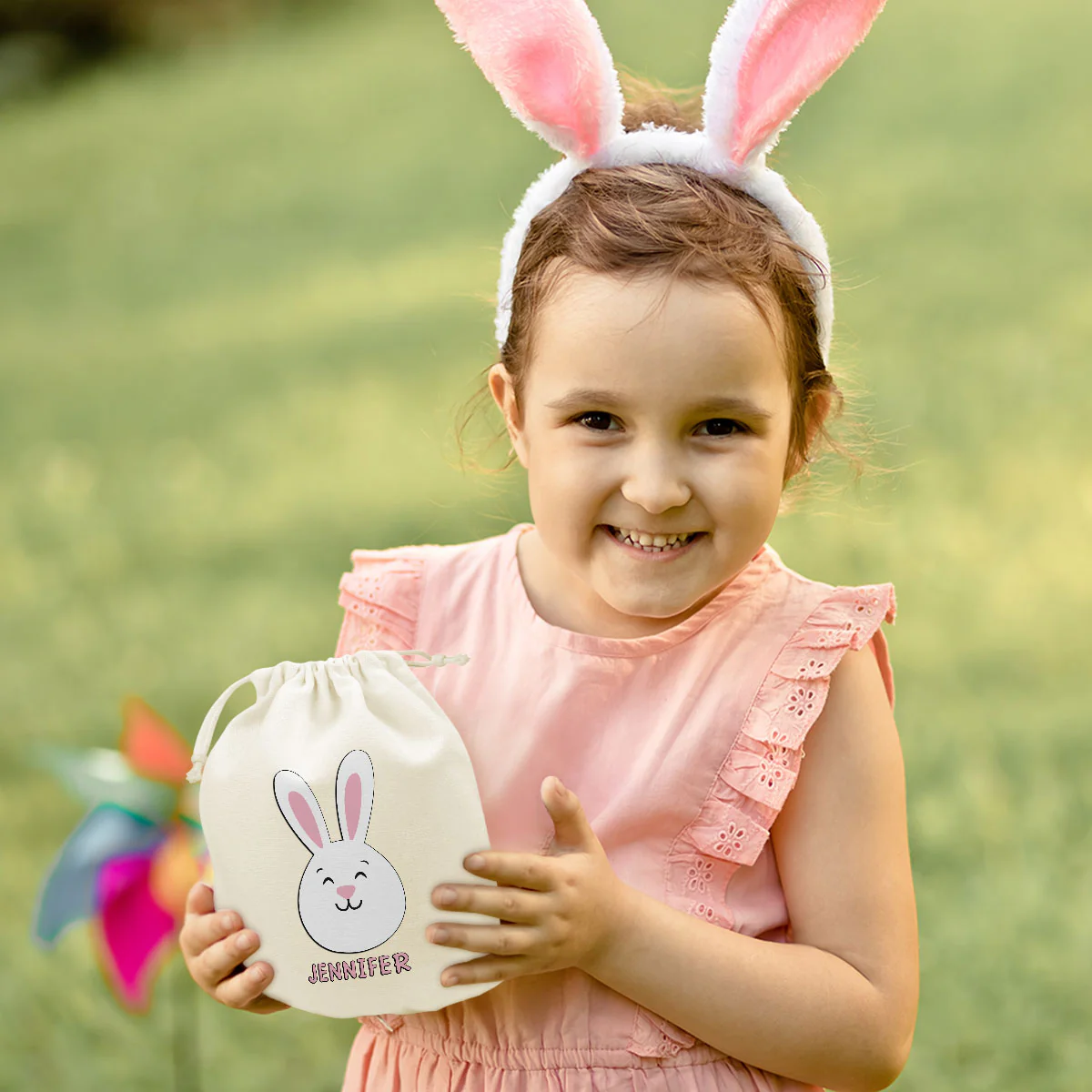 Easter Bunny - Personalized Custom Favor Bag - Image 2