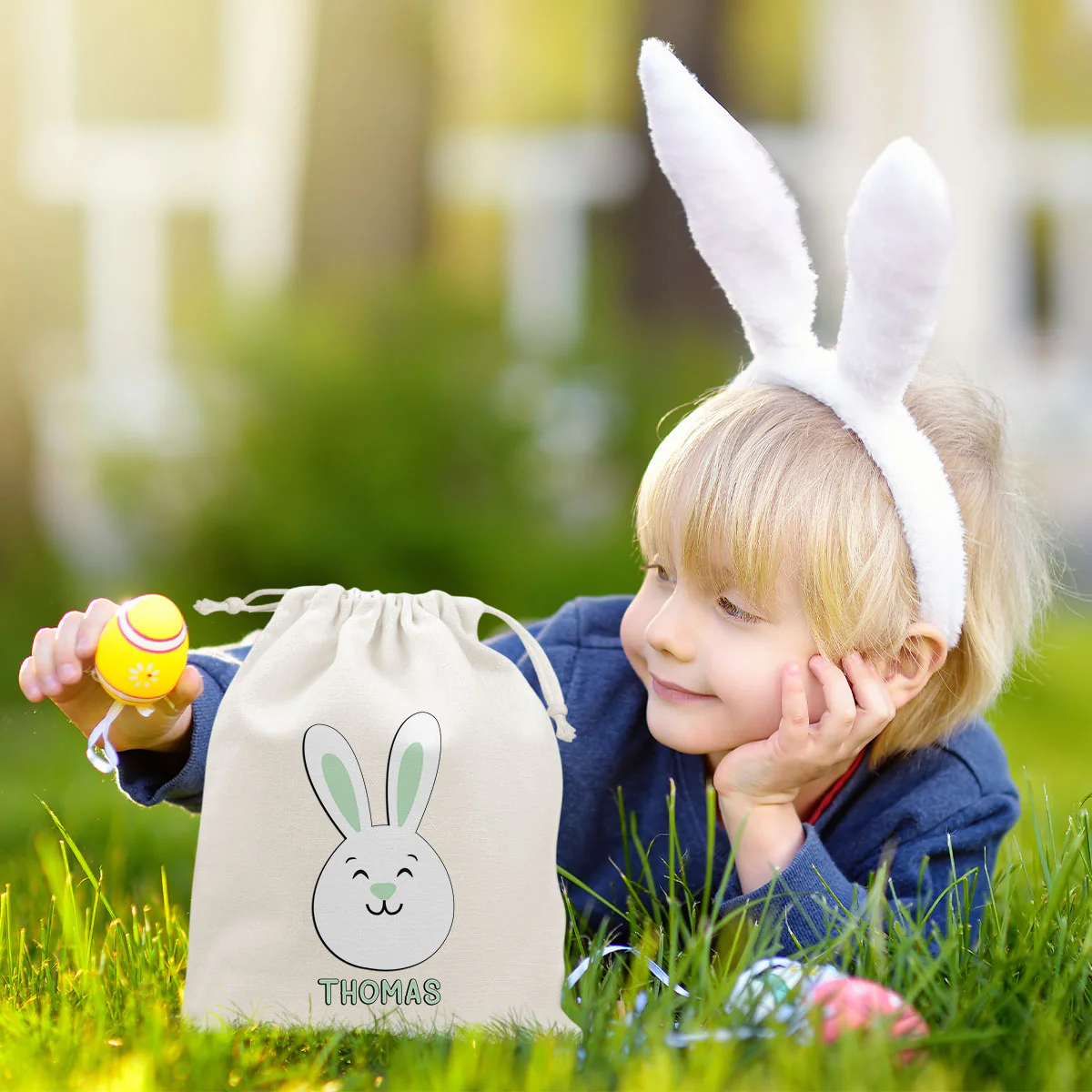 Easter Bunny - Personalized Custom Favor Bag - Image 3