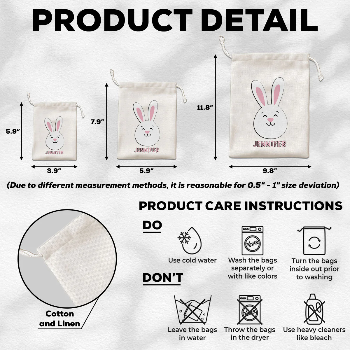 Easter Bunny - Personalized Custom Favor Bag - Image 4