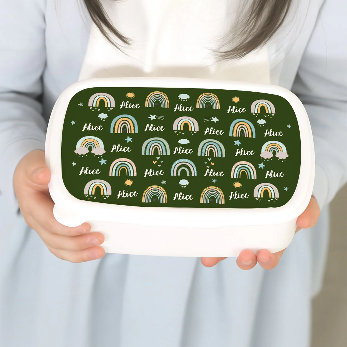 Eat Love Rainbow - Personalized Custom Lunch Box - Image 2
