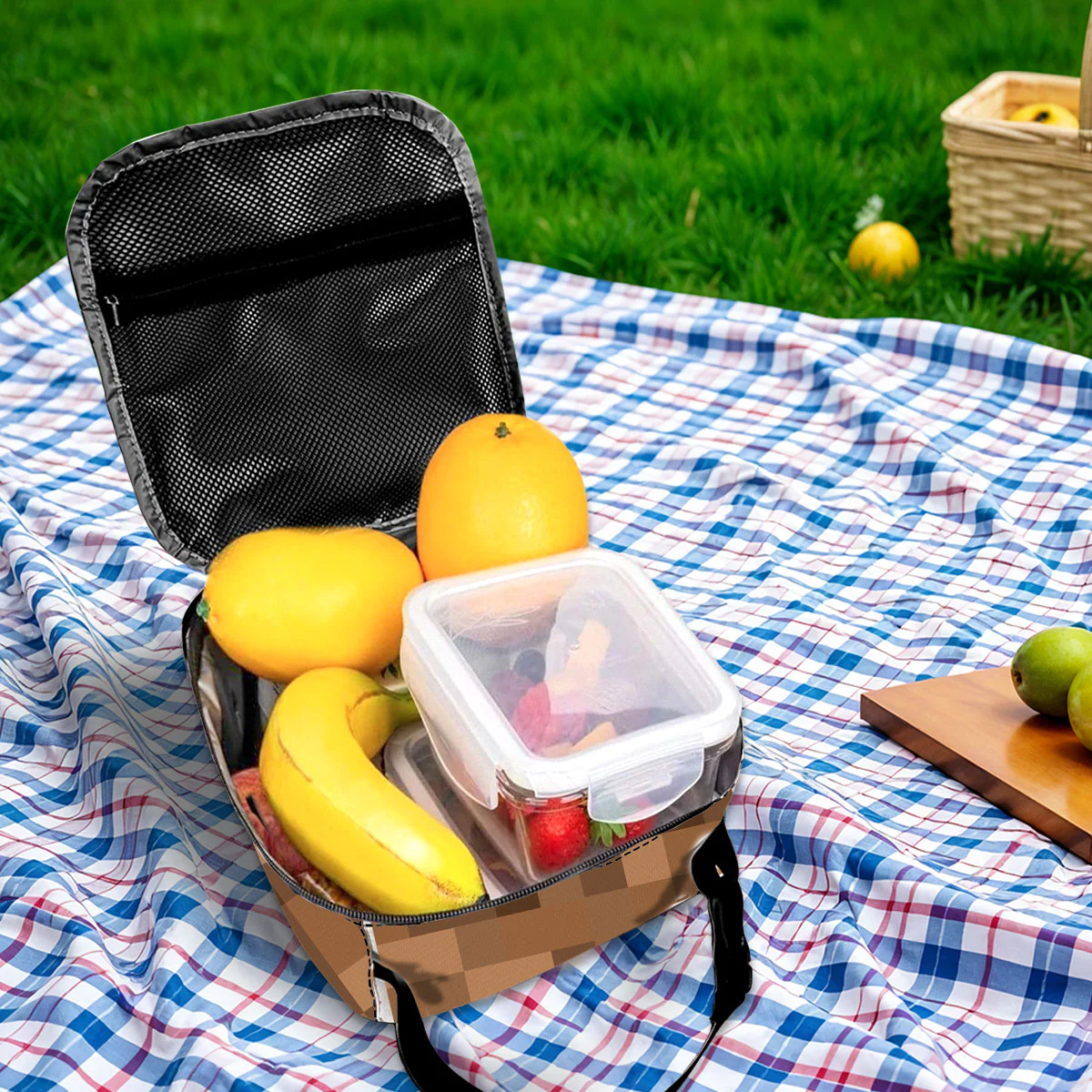Eat Well Laugh Lots - Personalized Custom Insulated Lunch Bag - Image 4