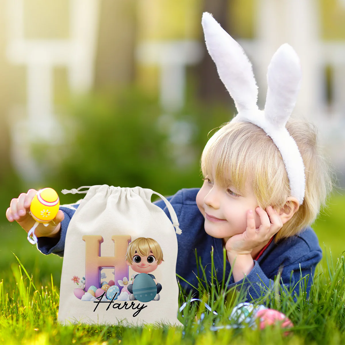 Eggs-tra Happy Easter - Personalized Custom Favor Bag - Image 3