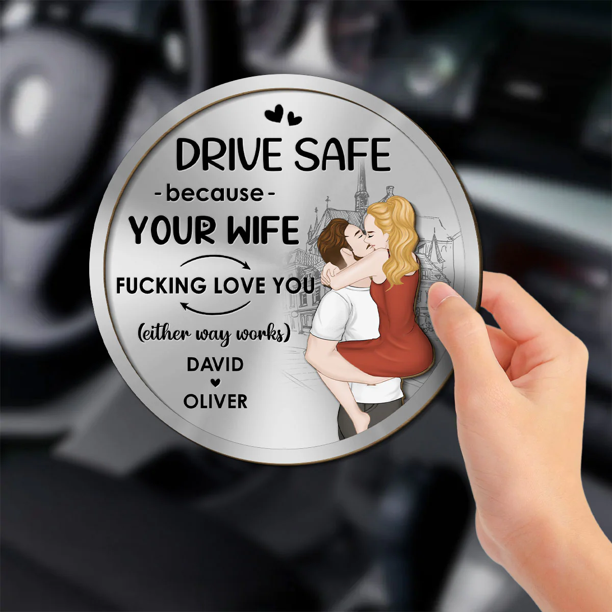 Either Way Works - Personalized Custom Car Visor Clip - Image 3