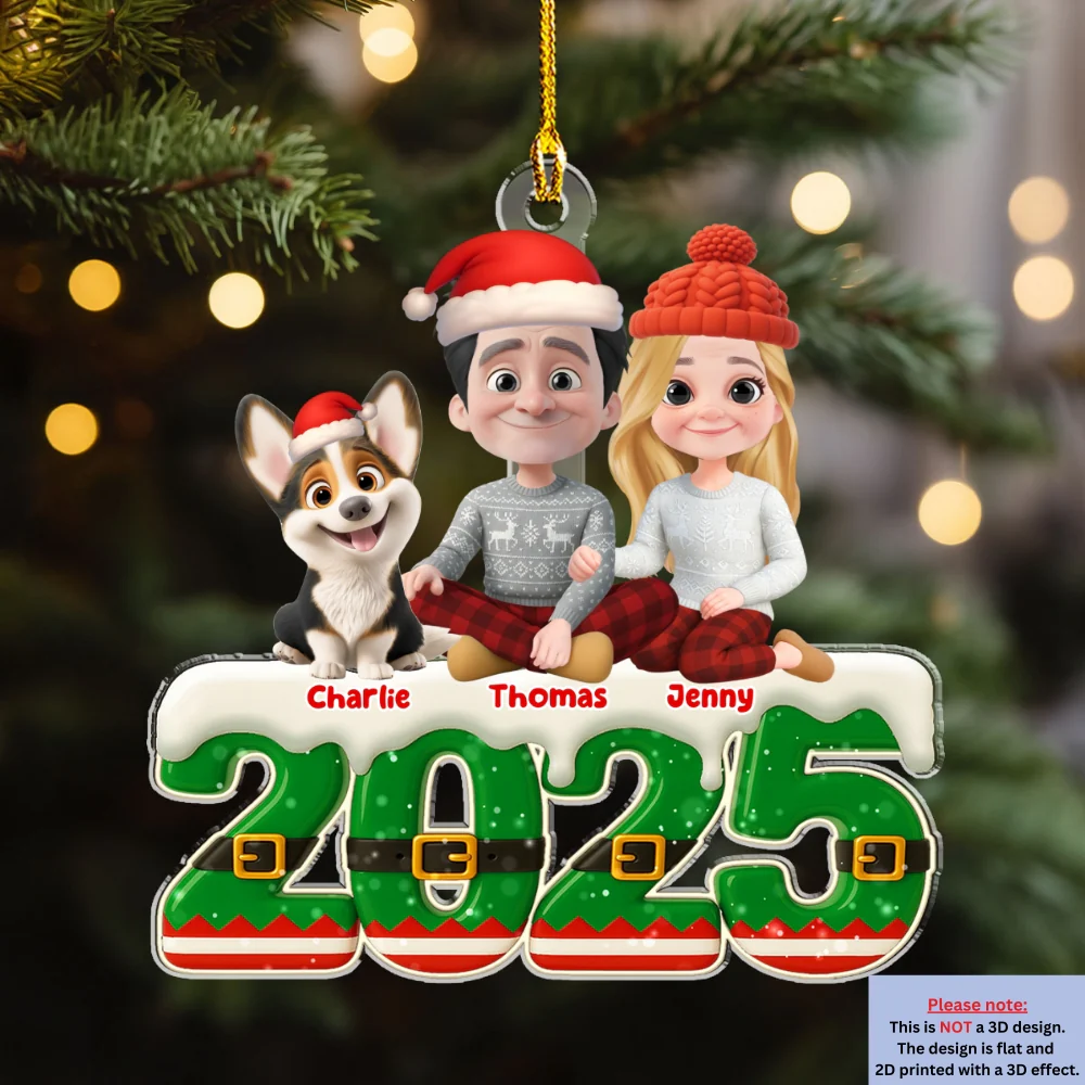 Elf Family - Personalized Custom Acrylic Ornament - Image 7