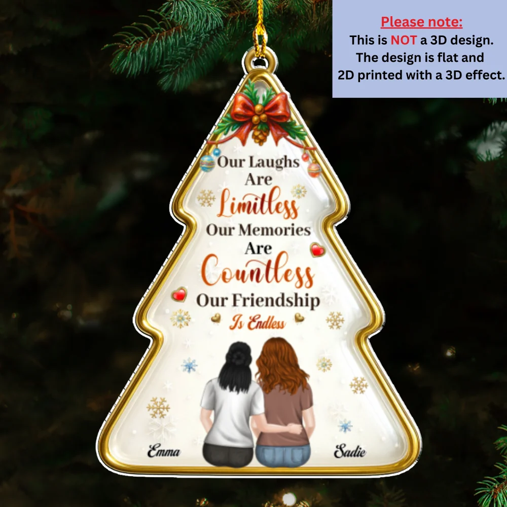 Endless Friendship - Personalized Custom Acrylic Ornament - Image 5