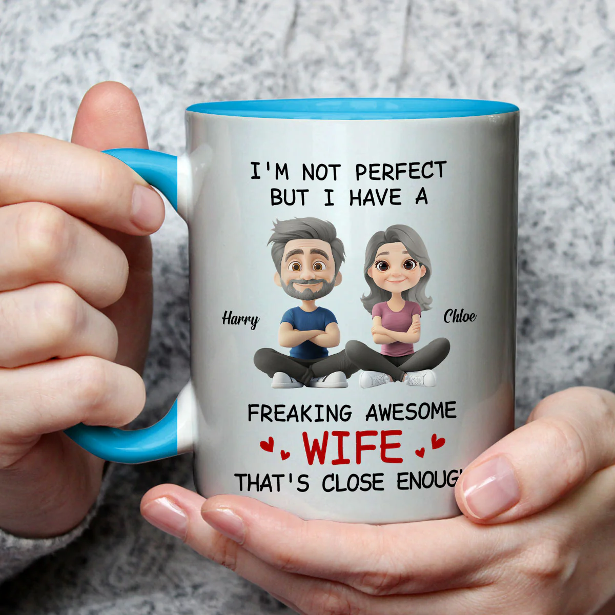Endless Love - Personalized Custom Accent Mug - Image 3