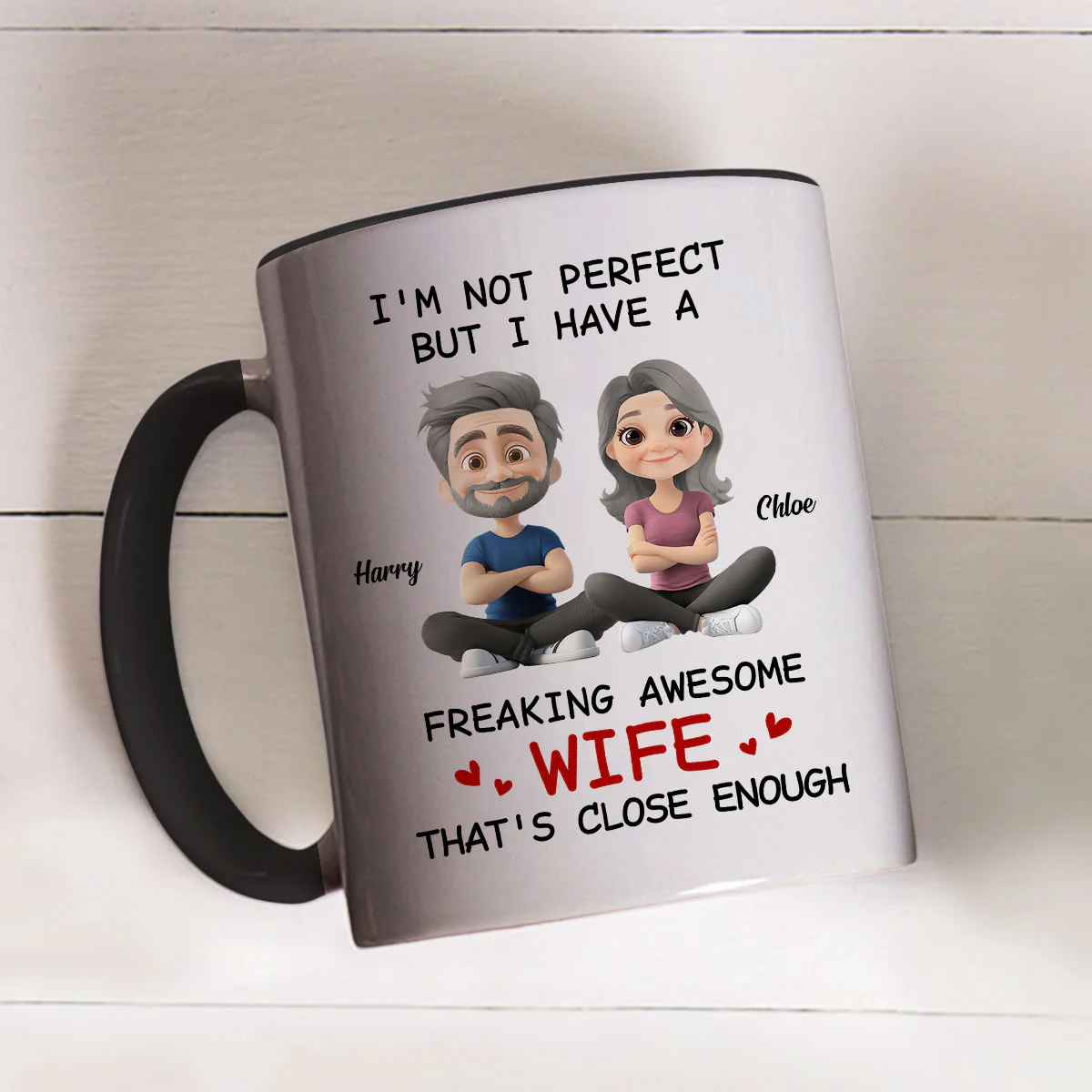 Endless Love - Personalized Custom Accent Mug - Image 4