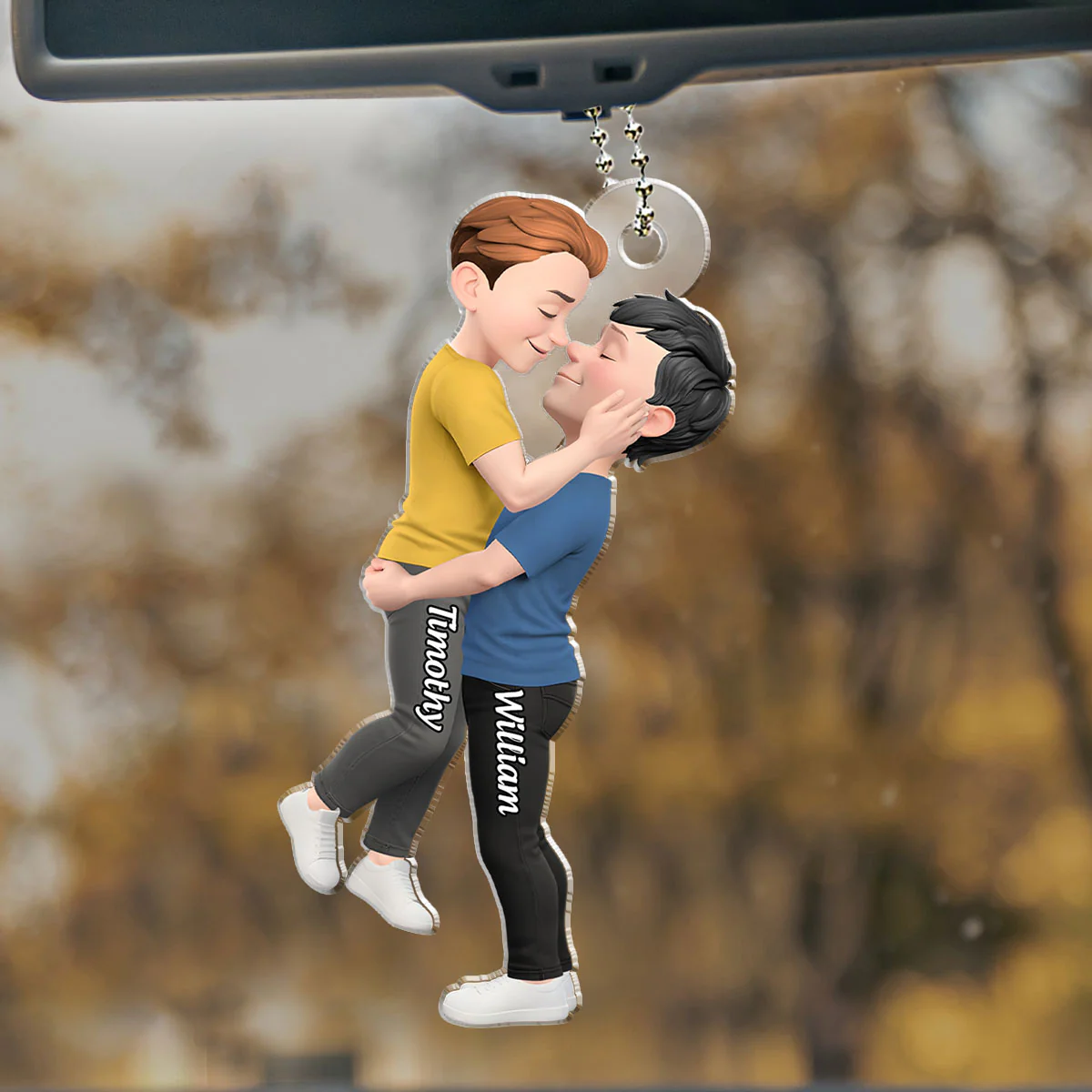 Endless Love - Personalized Custom Car Ornament - Image 3