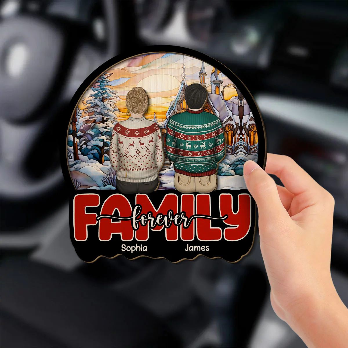 Endless Love - Personalized Custom Car Visor Clip - Image 3