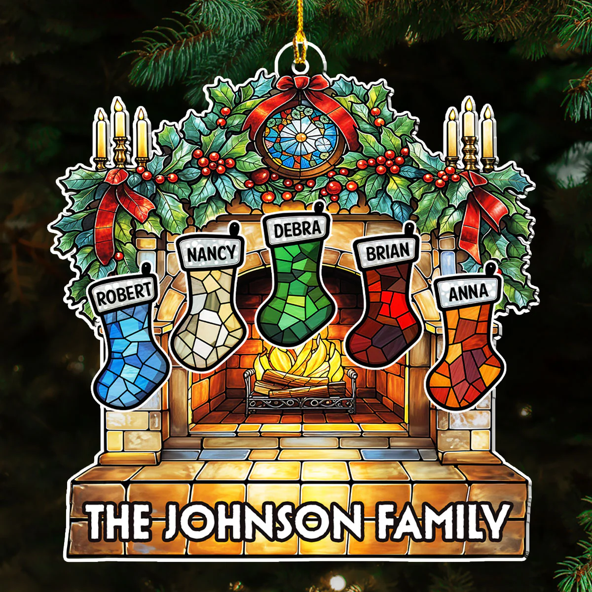 Enjoy Christmas Together Version 2 - Personalized Custom Acrylic Ornament
