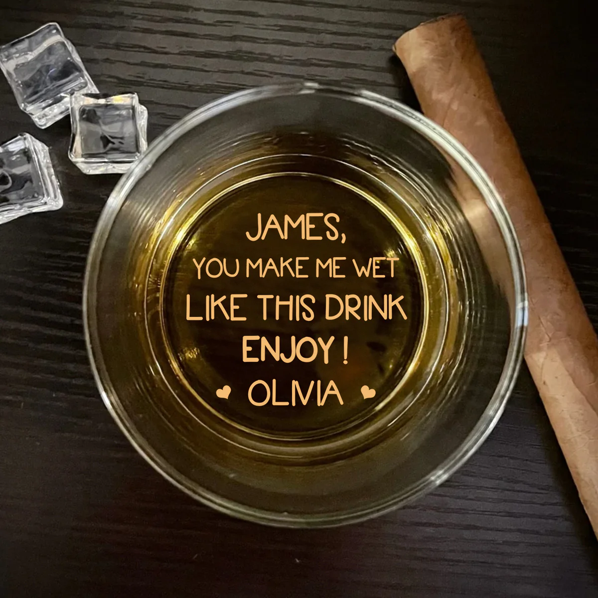 Enjoy Me - Personalized Custom Engraved Whiskey Glass - Image 4