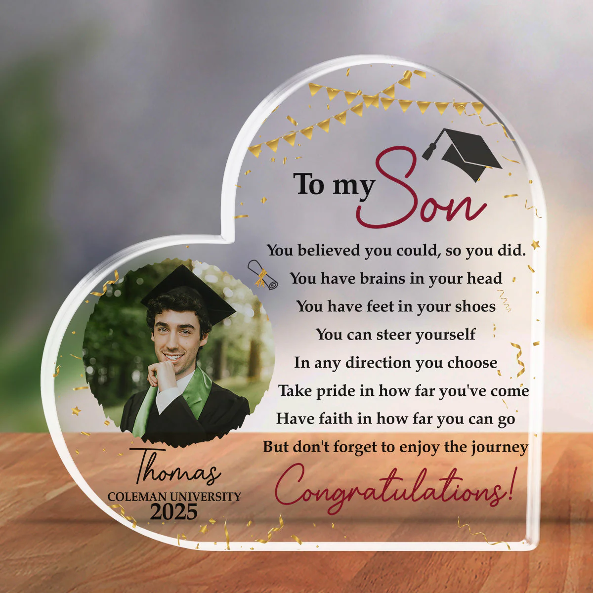 Enjoy The Journey - Personalized Custom Acrylic Plaque - Image 2