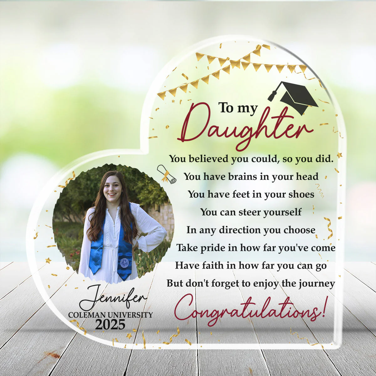 Enjoy The Journey - Personalized Custom Acrylic Plaque - Image 3