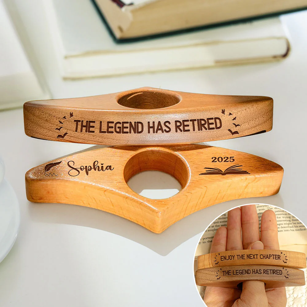 Enjoy The Next Chapter - Personalized Custom Book Page Holder - Image 2