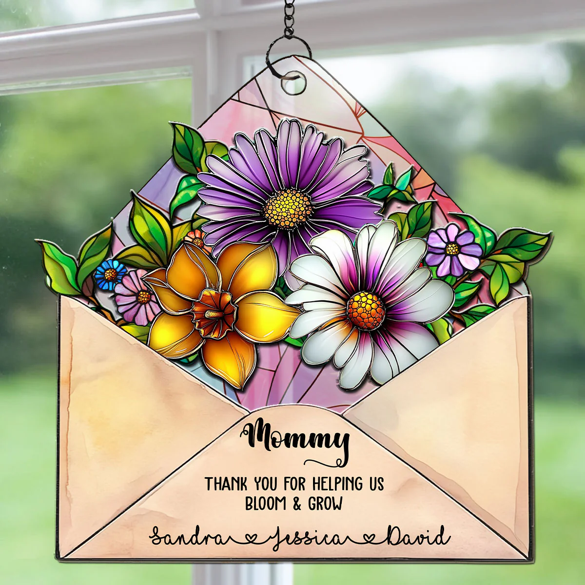 Envelope For Best Mom - Personalized Custom Suncatcher